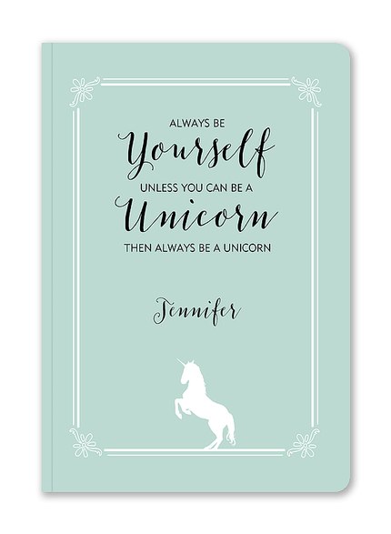 Custom Journals, Be A Unicorn Design