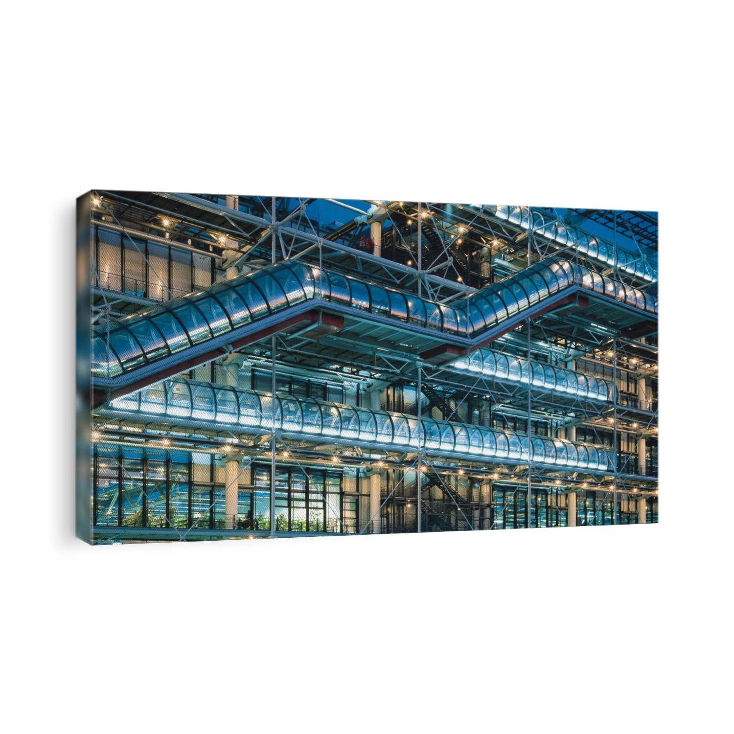 Exterior of the Pompidou Centre, Paris, France. It was completed in 1977.