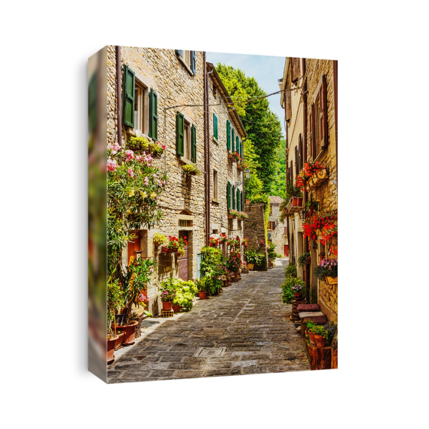 Narrow street in the old town in Italy