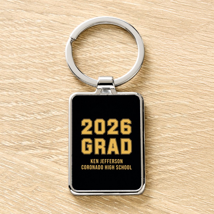 Varsity Spirit Graduation Rectangle Keychain