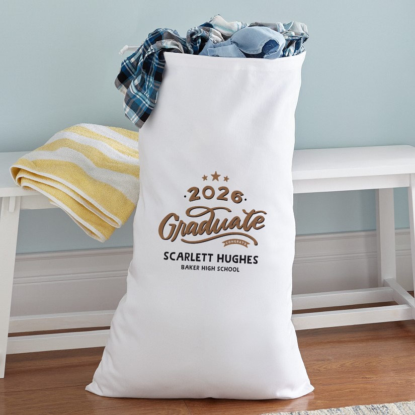 Vintage Style Graduation Laundry Bag