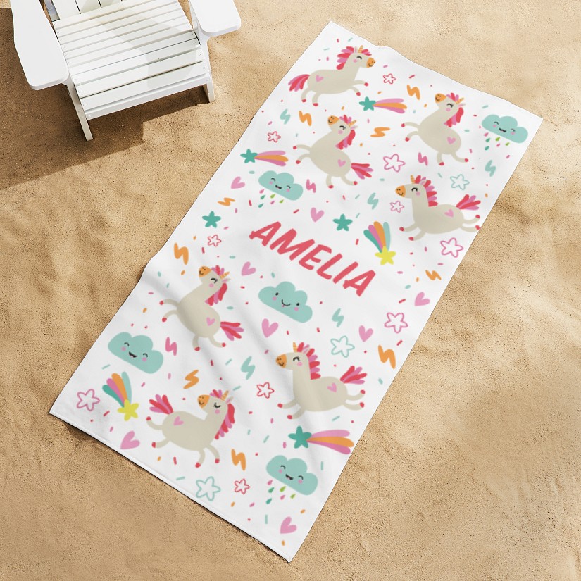 Cosmic Unicorn Beach Towel