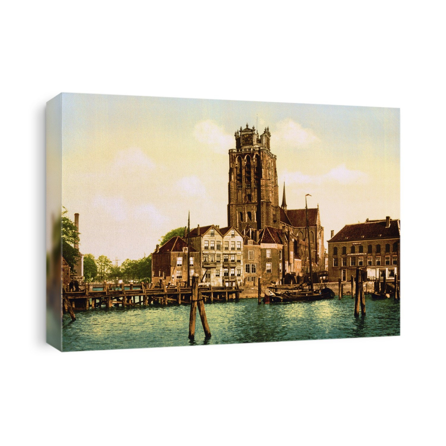 Dordrecht, Holland. Circa 1900. Photomechanical coloured print