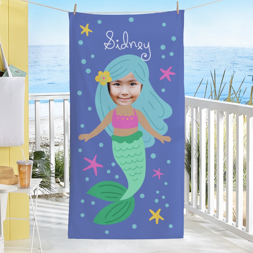 Mermaid Photo Beach Towel