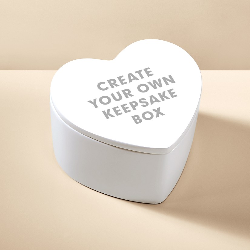 Create Your Own Ceramic Heart Keepsake Box