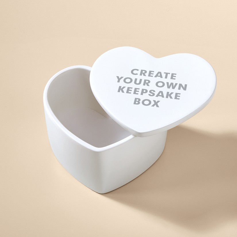Create Your Own Ceramic Heart Keepsake Box