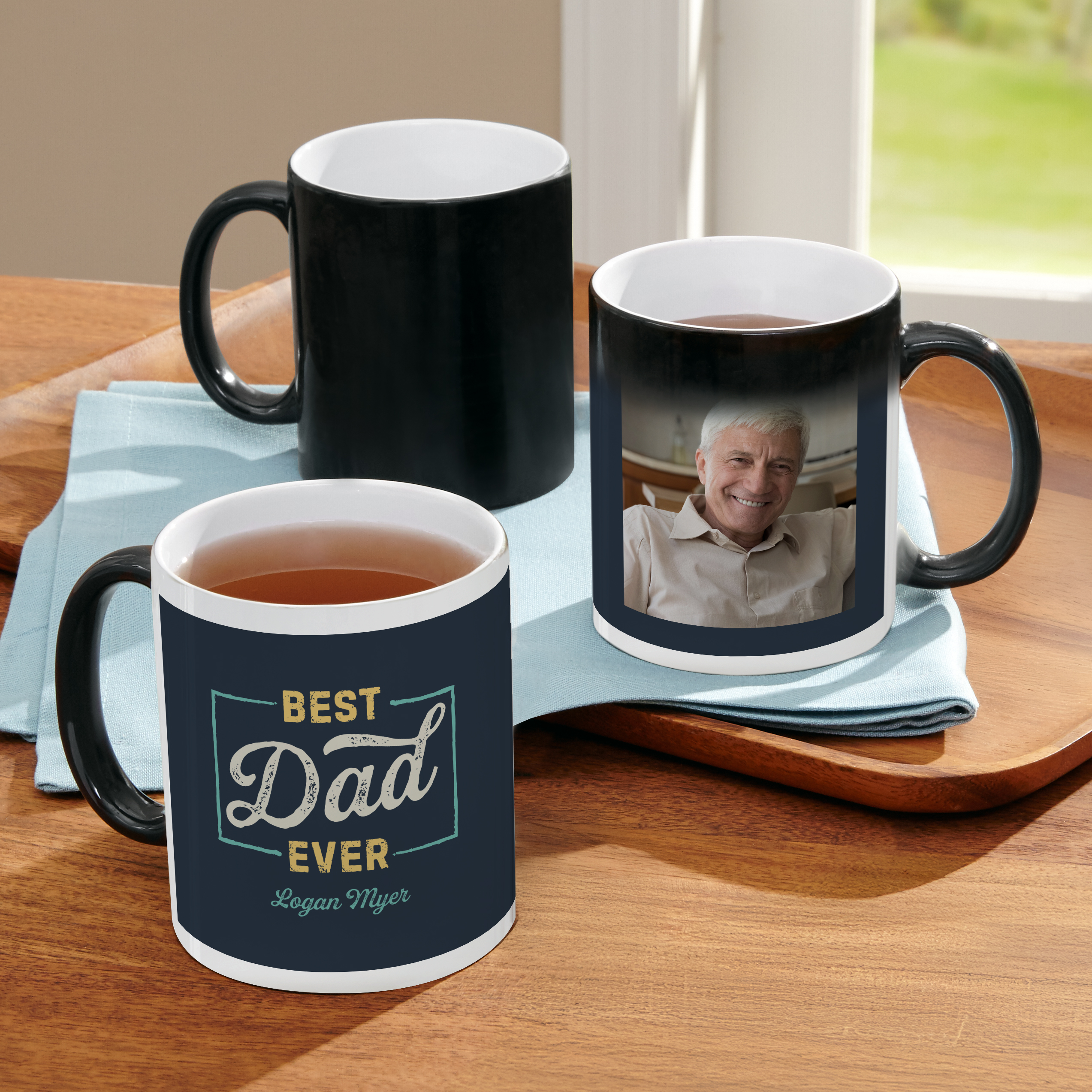 Vintage Best Dad Ever Photo Color Changing Mug