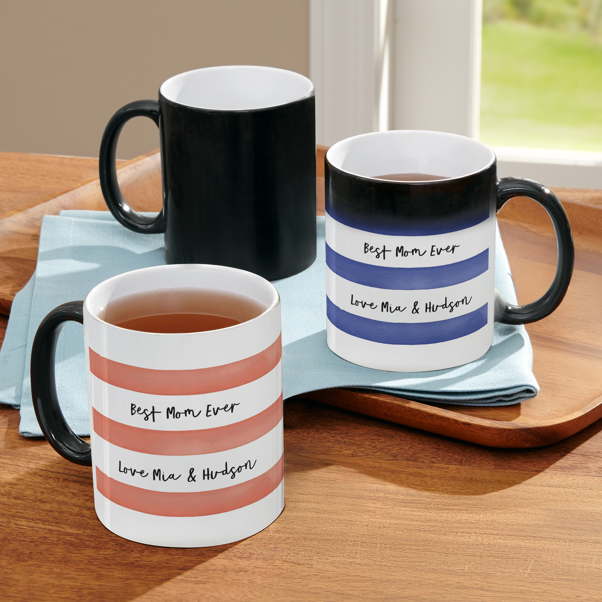 Striped Message Color Changing Mug