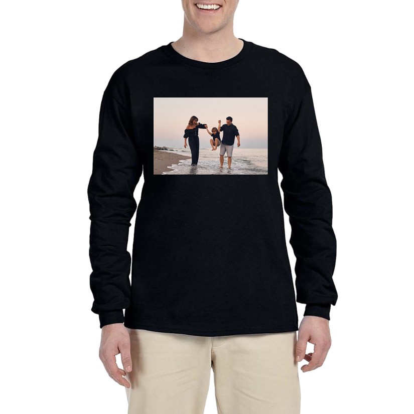 Gildan® Men's Picture-Perfect Photo Long Sleeve T-Shirt