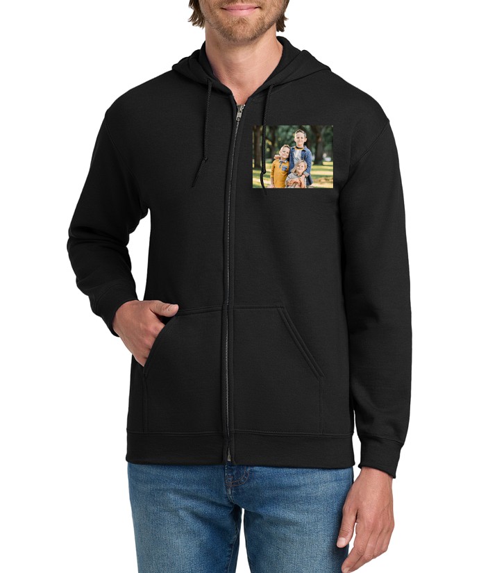 Gildan® Men's Picture-Perfect Photo Full Zip Hooded Sweatshirt