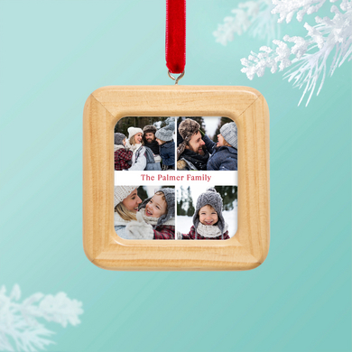 Photo Collage Wood Frame Ornament