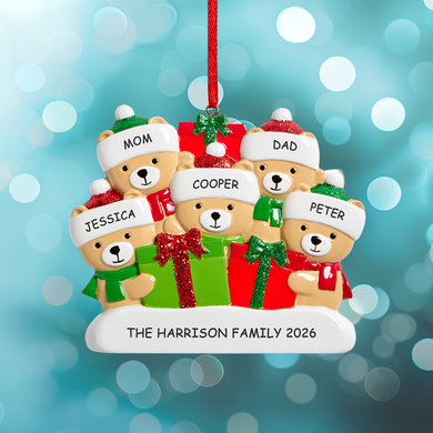 Beary Merry Family Ornamentt