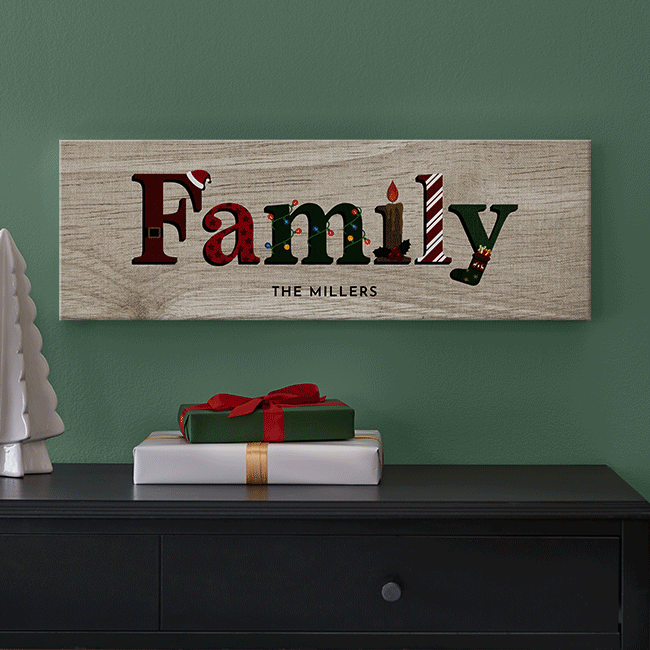 TwinkleBright® LED Ornate Letters Canvas