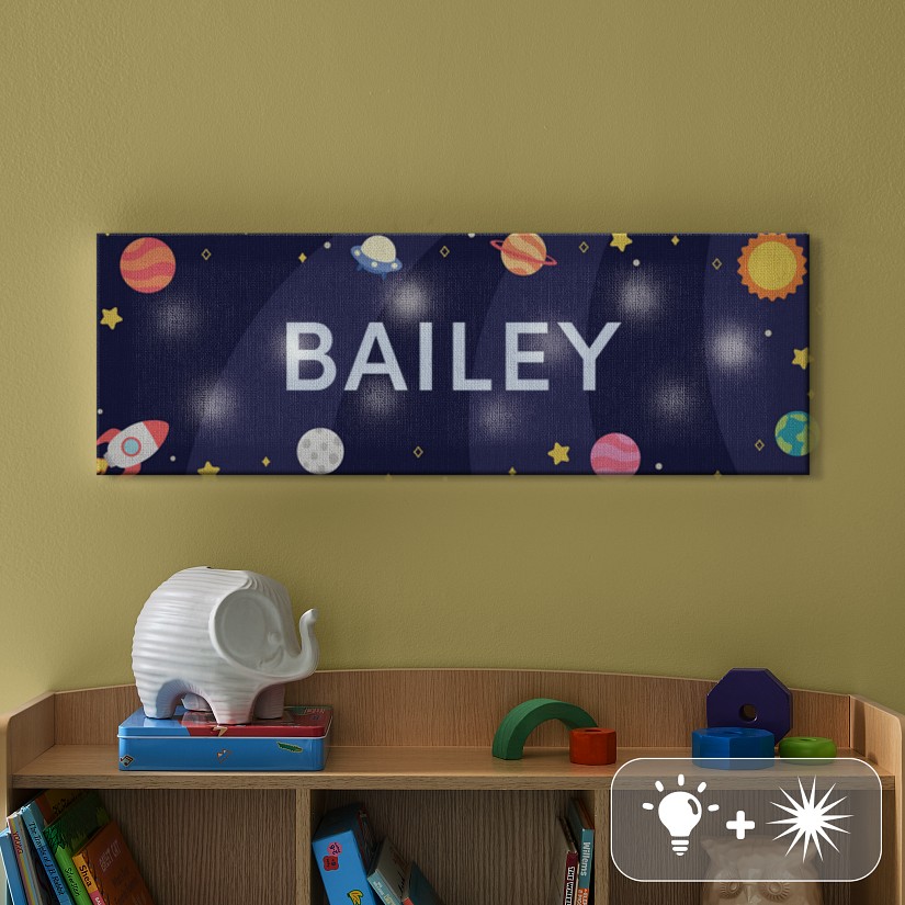 TwinkleBright® LED Outer Space Canvas