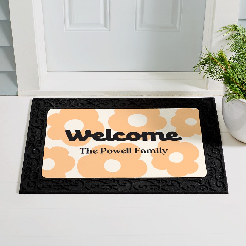 Floral Welcome Doormat
