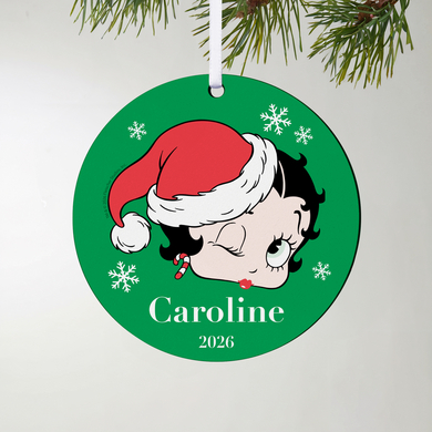 Betty Boop™ Christmas Round Ornament