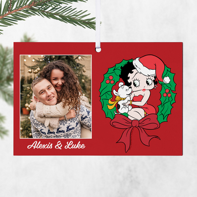 Betty Boop™ Wreath Photo Rectangle Ornament