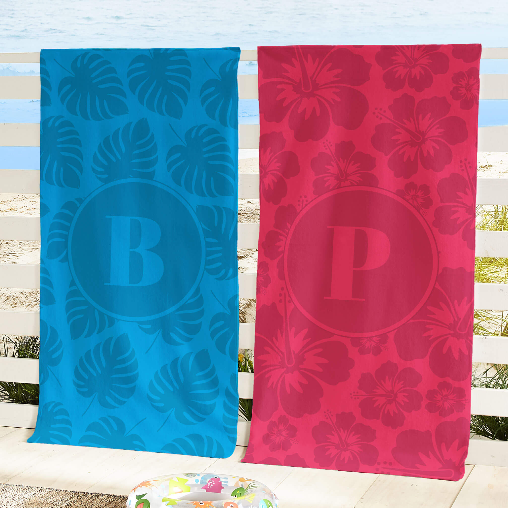 Summer Patterns Initial Beach Towel