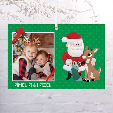 Rudolph® & Friends Photo Rectangle Ornament