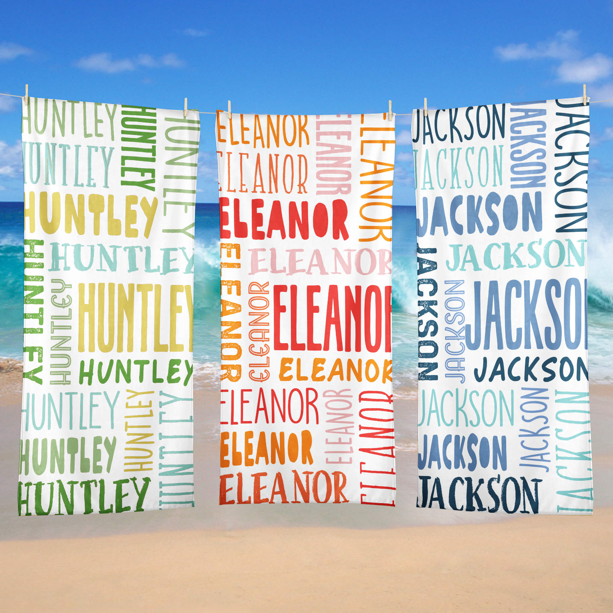 Criss-Cross Fun Beach Towel