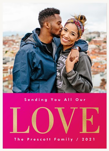 Golden Love Valentines Cards