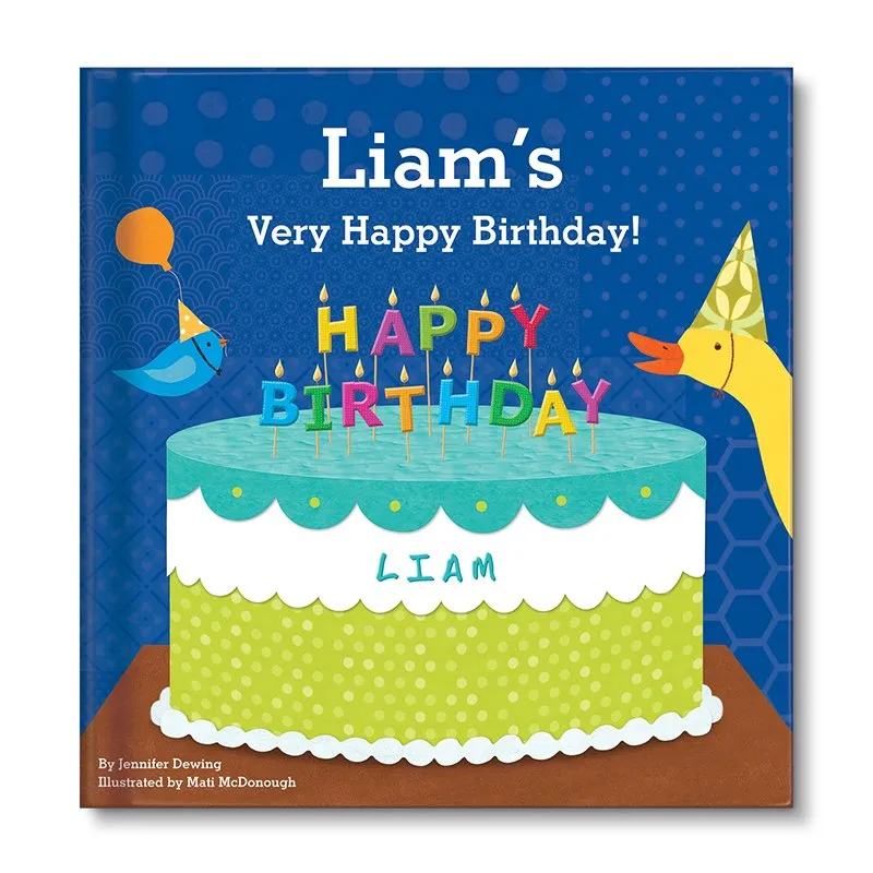 Baby's First Birthday Personalized Board Book - Blue