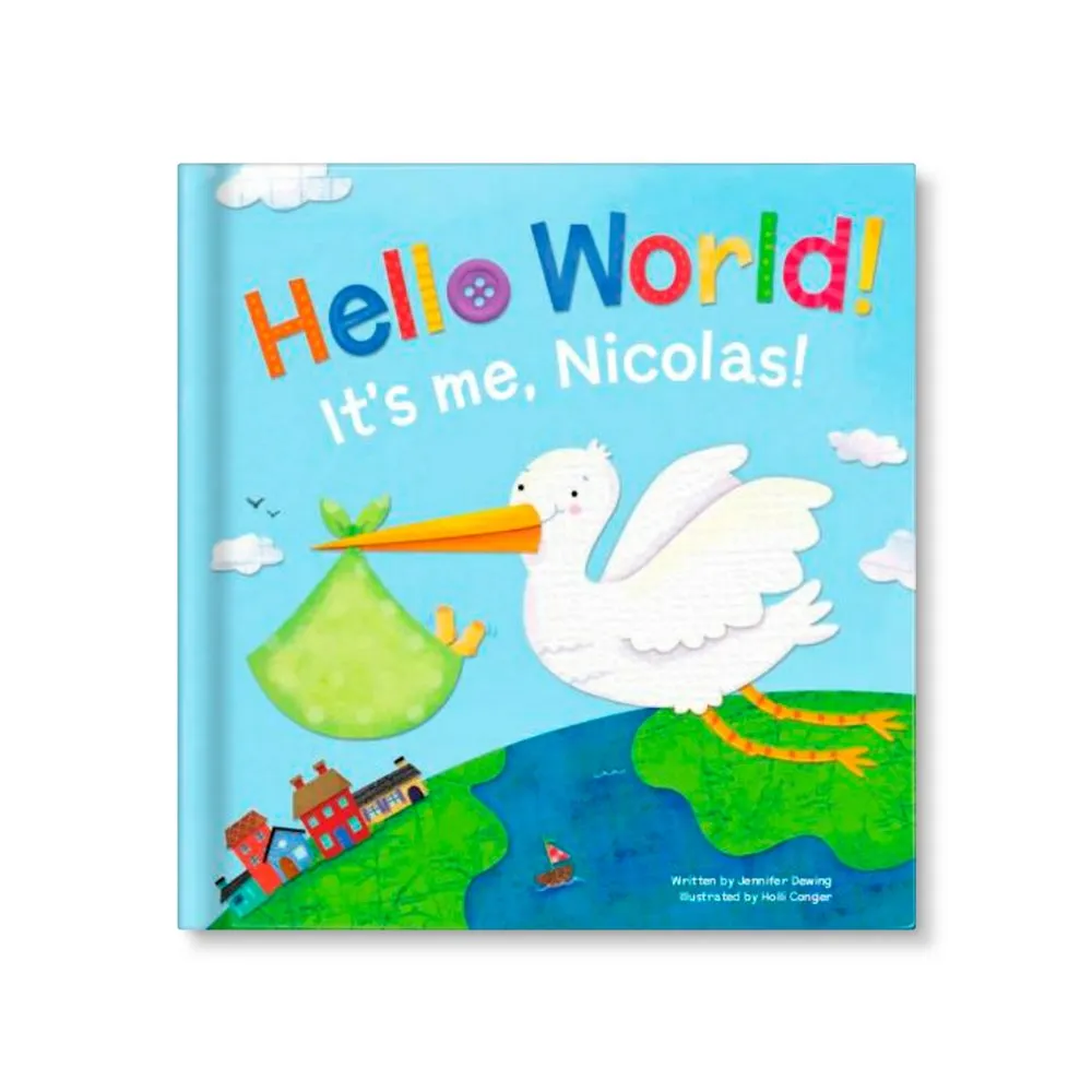 Hello World! Personalized Board Book - Blue