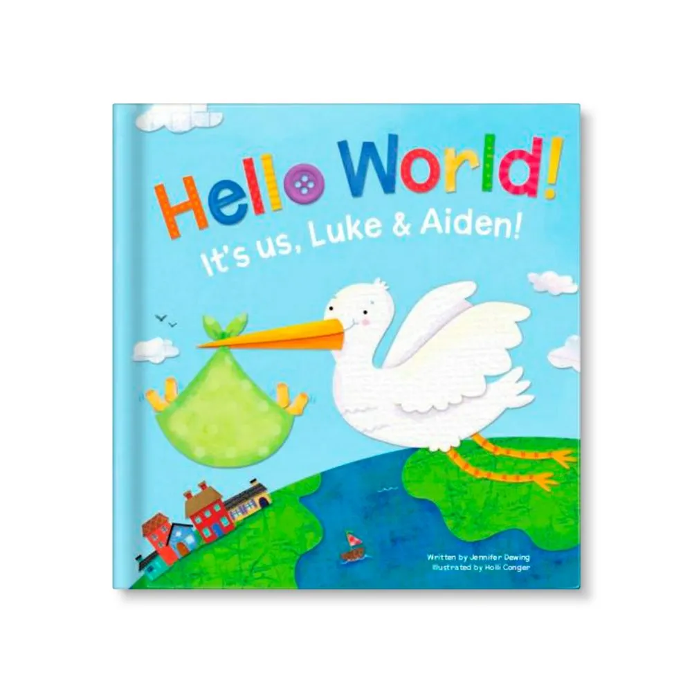 Hello World! Personalized Board Book - Blue