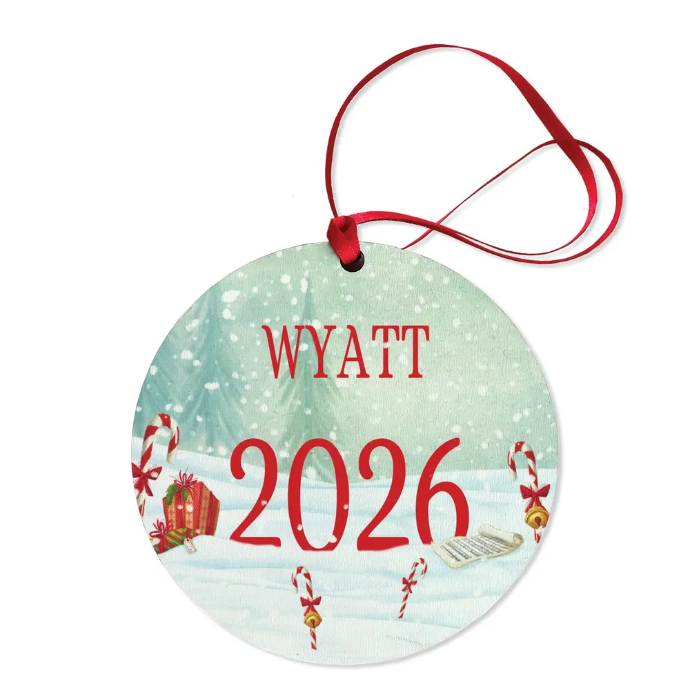 Festive North Pole Personalised Ornament