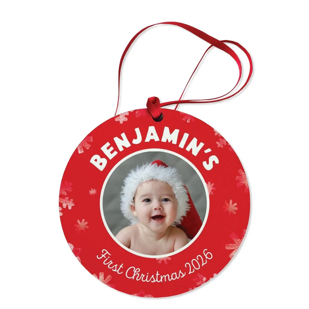 Baby's First Christmas Personalised Photo Ornament