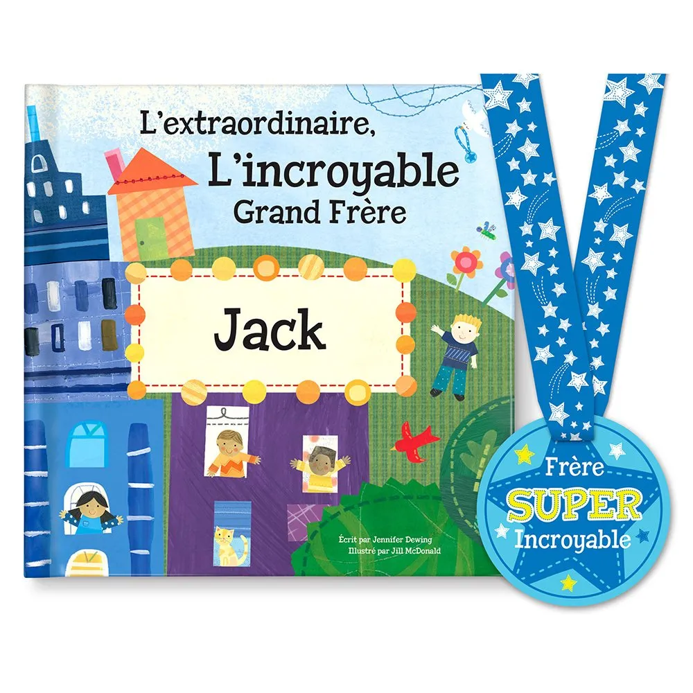 L’extraordinaire, l’incroyable grand frère pour jumeaux Livre Personnalisé