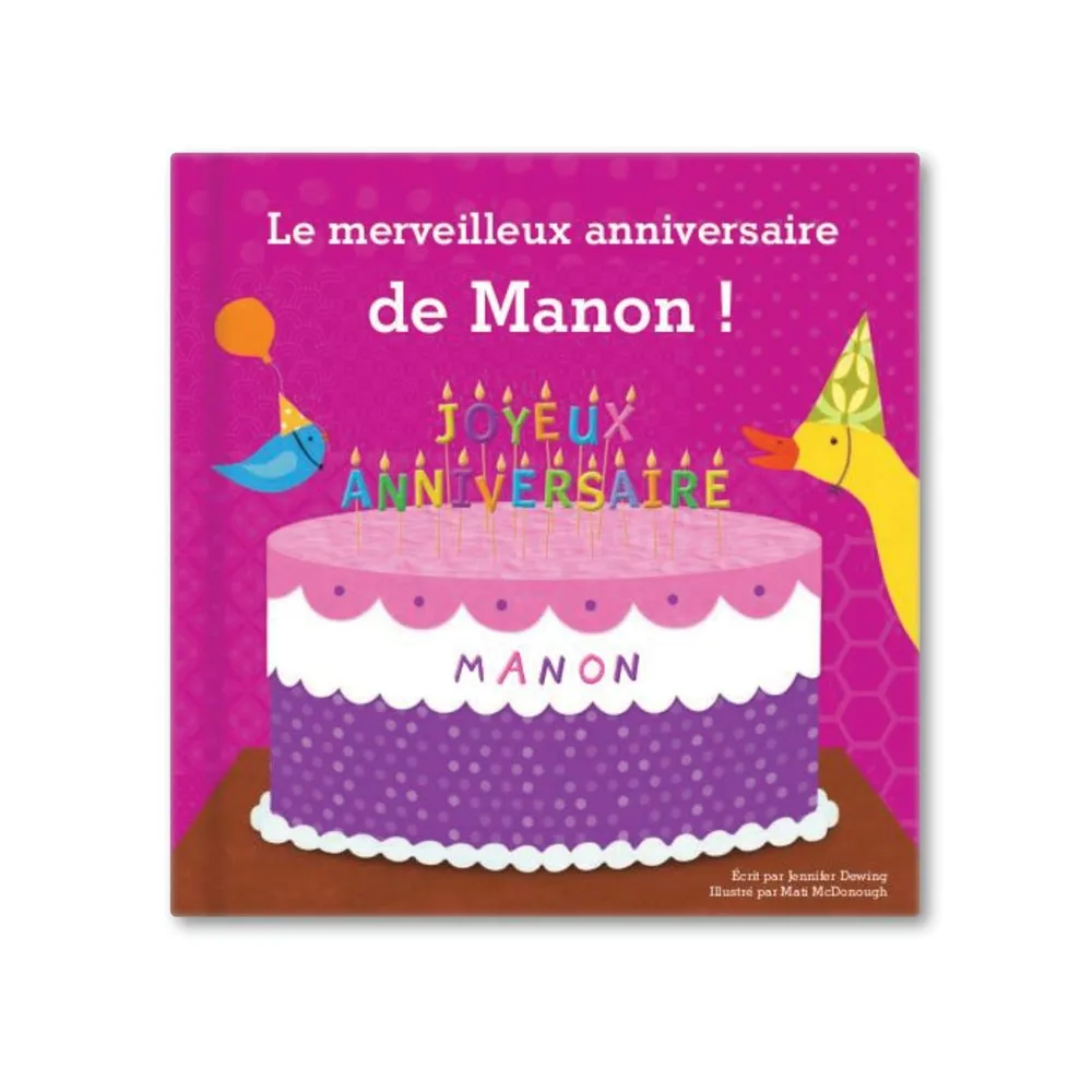 Le merveilleux anniversaire de bébé Livre personnalisé cartonné - Rose