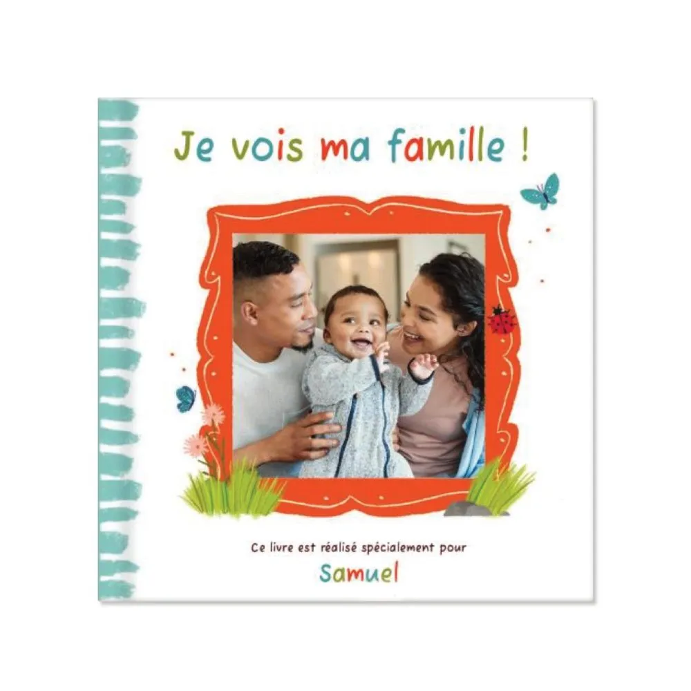 Je vois ma famille ! Livre personnalisé cartonné