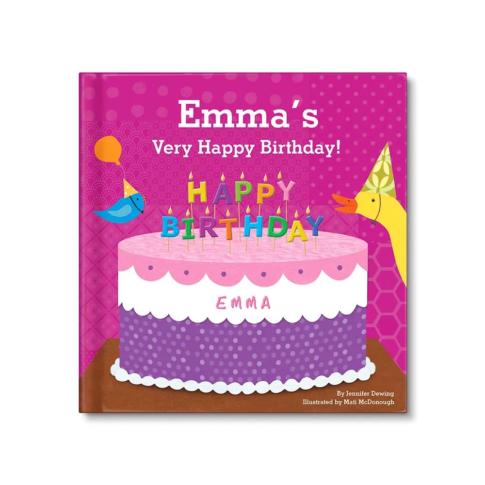 Baby's First Birthday Personalised Board Book - Pink