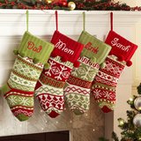 Knit Argyle Personalized Stockings