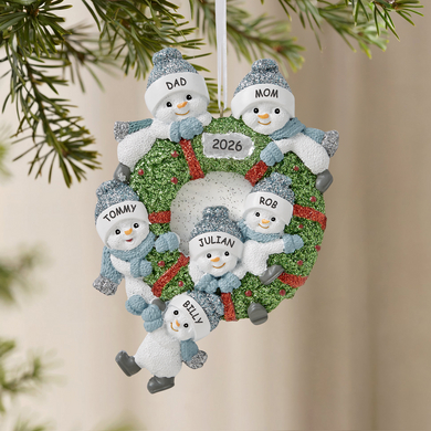 The Original Snow Buddies™ Family Wreath Ornament