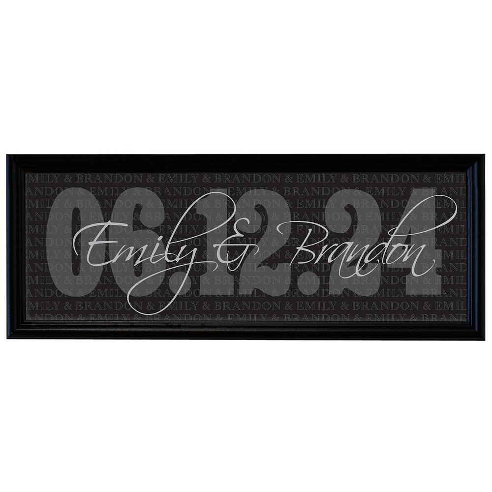 Treasure the Day Canvas - 9x27 Black-Framed