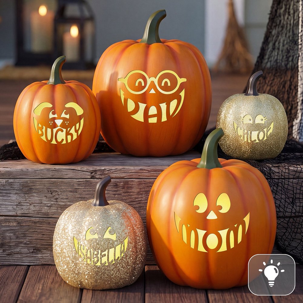 Light-Up Design Your Own Pumpkin Family