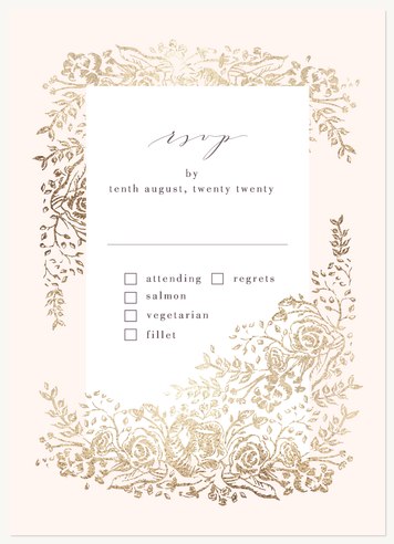 wedding rsvp cards corner blooms rsvp wedding card
