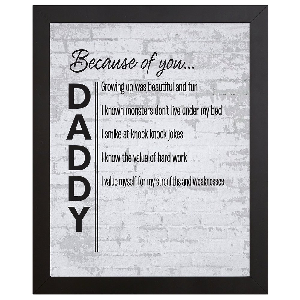 Because Of You Wall Art - Framed - 18X24