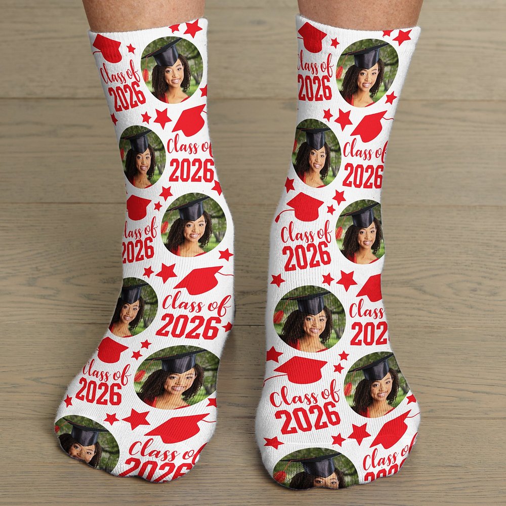Graduation Celebration Photo Socks