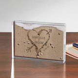 Heart in Sand Glass Block
