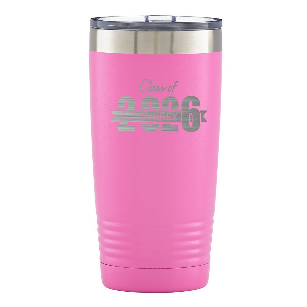 On-The-Go Graduation Insulated Tumbler - Pink Banner Year