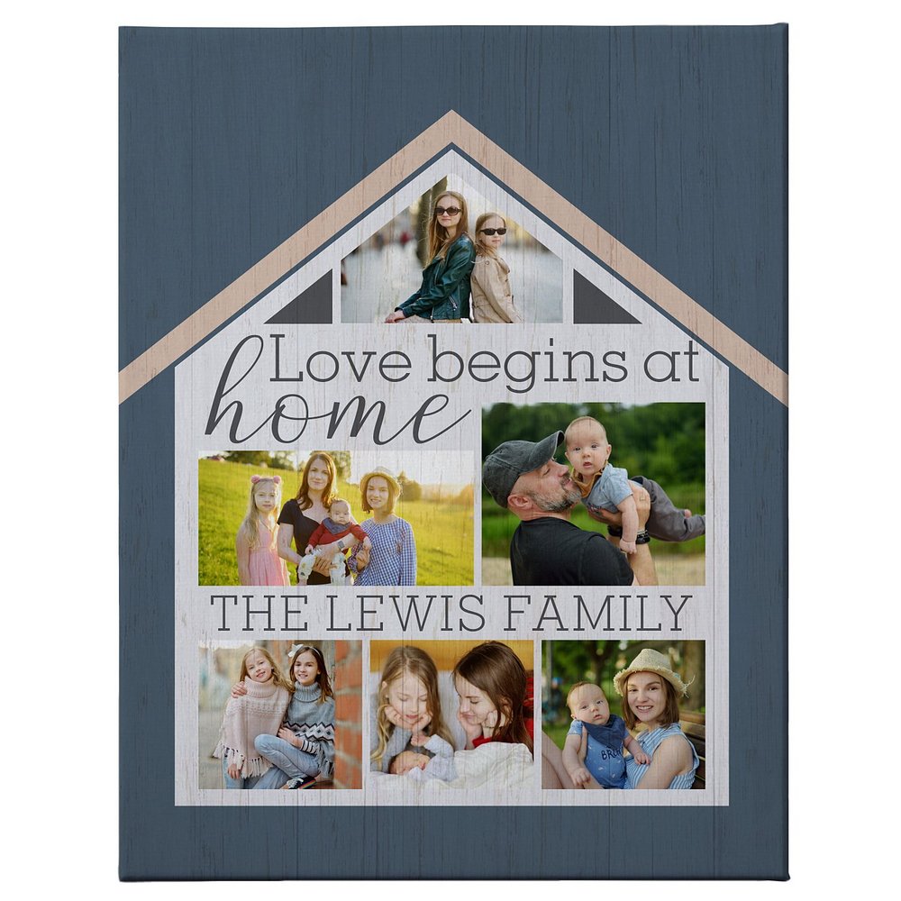Love Begins At Home Photo Canvas - Unframed - 11X14