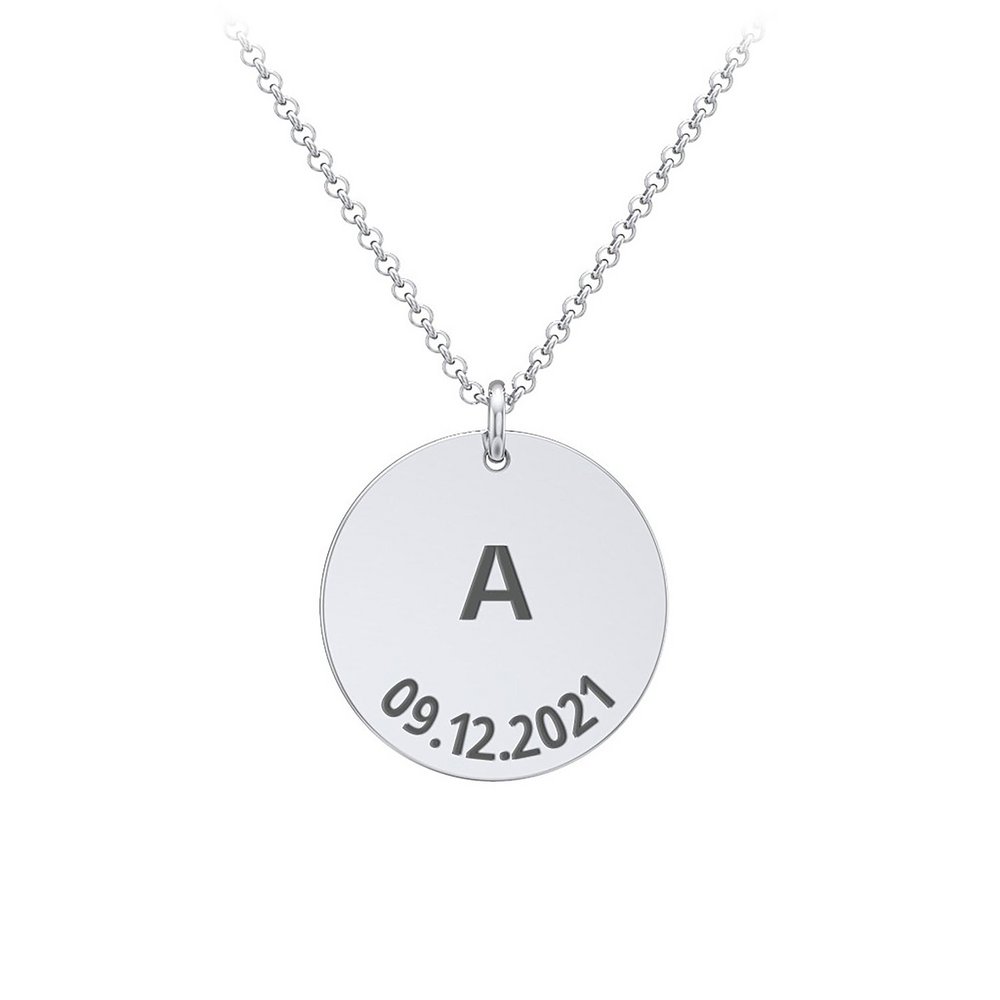 Moments In Time Initial Necklace - Sterling Silver - 1 Disc