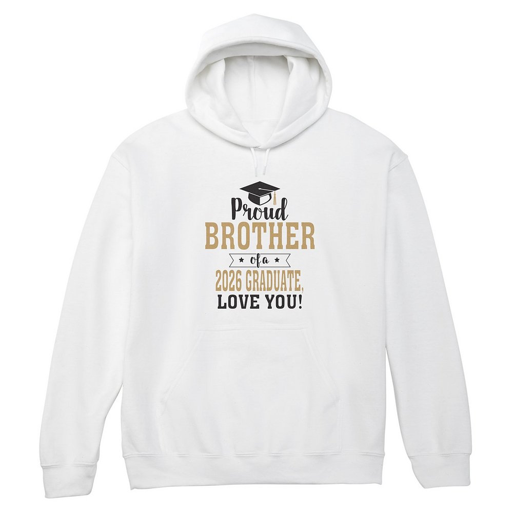 Proud Family Graduation Sweatshirt -Hooded-Wht-M