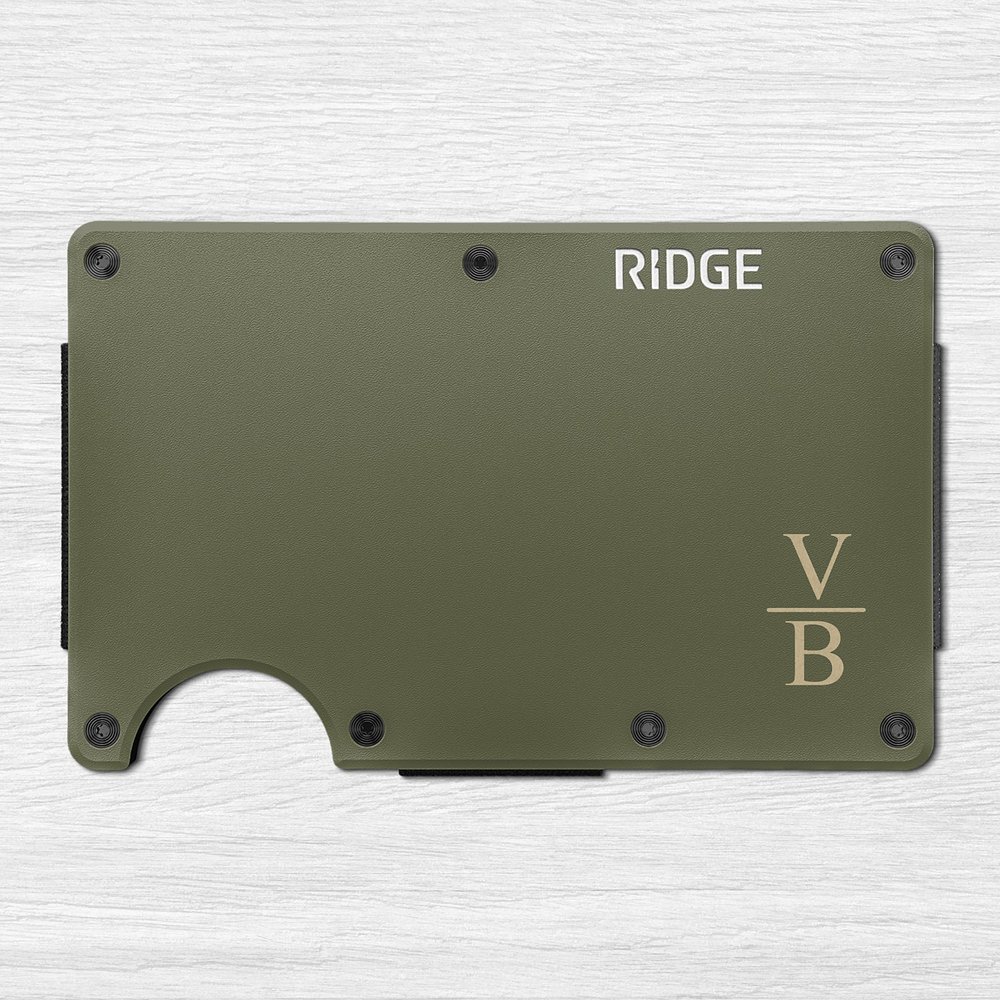 RIDGE® Engraved Wallet Stacked Monogram