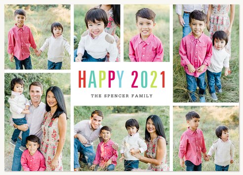 Bright Year Personalized Holiday Cards