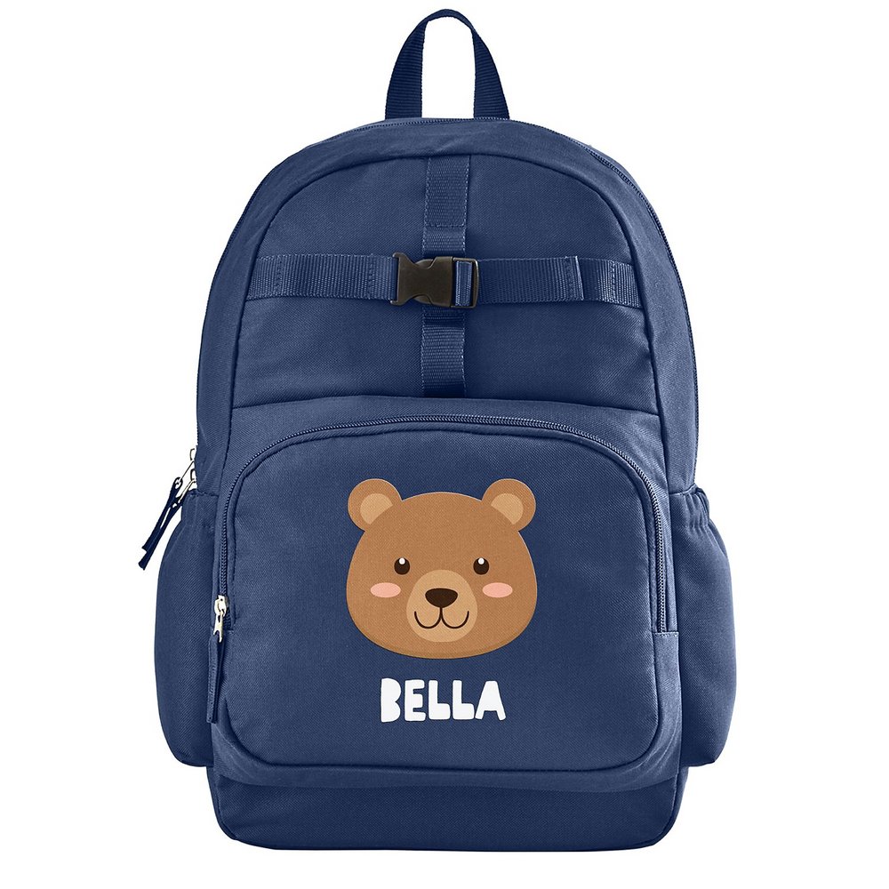 Cheerful Animals Backpack - Navy - Bear