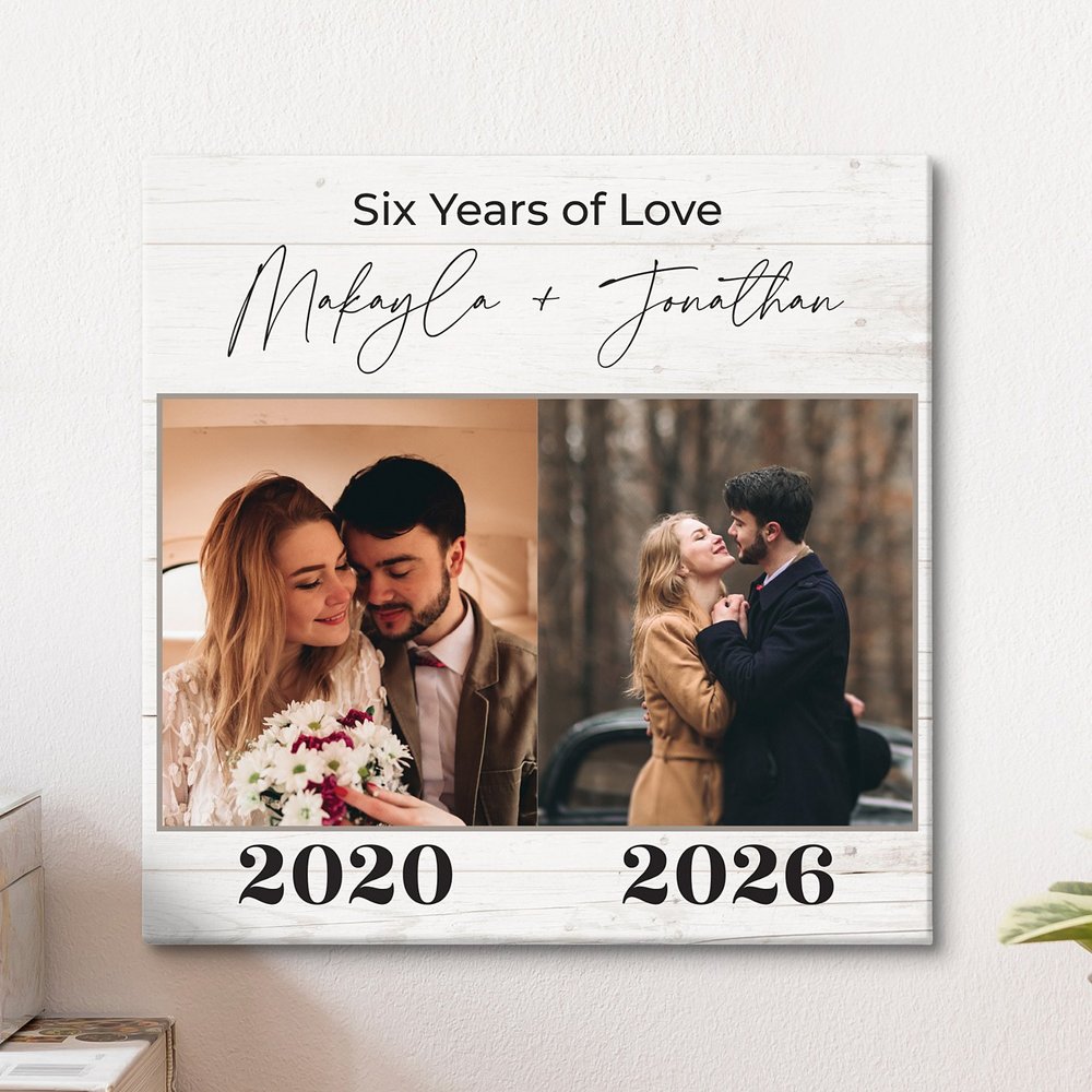 Years of Love Photo Anniversary Canvas